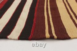 Vintage Hand Woven Carpet 5'4 x 7'5 Traditional Wool Kilim Rug