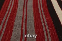 Vintage Hand Woven Carpet 5'4 x 7'5 Traditional Wool Kilim Rug