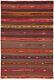 Vintage Hand Woven Carpet 5'4 X 8'0 Traditional Wool Kilim Rug