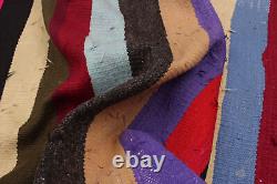 Vintage Hand Woven Carpet 5'4 x 9'1 Traditional Wool Kilim Rug