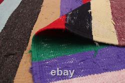 Vintage Hand Woven Carpet 5'4 x 9'1 Traditional Wool Kilim Rug