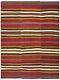 Vintage Hand Woven Carpet 5'7 X 7'4 Traditional Wool Kilim Rug