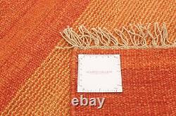 Vintage Hand Woven Carpet 7'10 x 9'10 Traditional Wool Kilim Rug