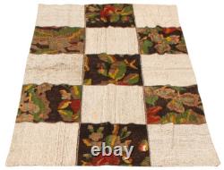 Vintage Hand Woven Kilim Rug 3'10 x 6'5 Traditional Wool Carpet