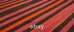 Vintage Hand Woven Kilim Rug 5'11 x 10'3 Traditional Wool Carpet