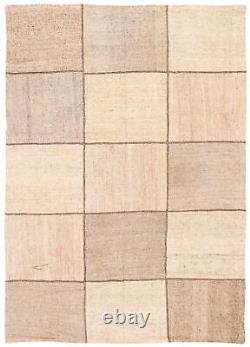 Vintage Hand Woven Kilim Rug 5'3 x 7'8 Traditional Wool Carpet
