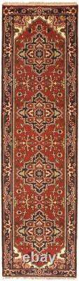 Vintage Hand-knotted Runner Rug 2'7 x 9'10 Traditional Oriental Wool Carpet