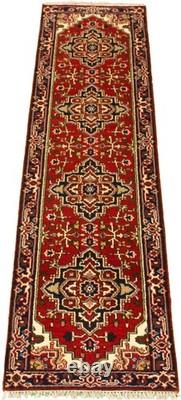 Vintage Hand-knotted Runner Rug 2'7 x 9'10 Traditional Oriental Wool Carpet