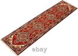 Vintage Hand-knotted Runner Rug 2'7 x 9'10 Traditional Oriental Wool Carpet