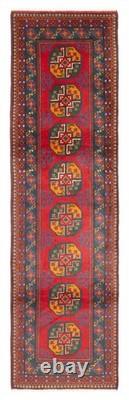 Vintage Hand-knotted Runner Rug 2'8 x 9'6 Traditional Oriental Wool Carpet