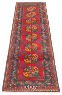 Vintage Hand-knotted Runner Rug 2'8 x 9'6 Traditional Oriental Wool Carpet