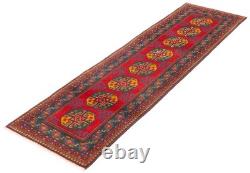 Vintage Hand-knotted Runner Rug 2'8 x 9'6 Traditional Oriental Wool Carpet