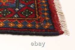 Vintage Hand-knotted Runner Rug 2'8 x 9'6 Traditional Oriental Wool Carpet