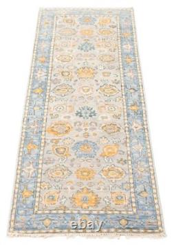 Vintage Hand-knotted Runner Rug 2'9 x 8'0 Traditional Oriental Wool Carpet