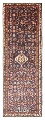 Vintage Hand-knotted Runner Rug 3'3 x 9'9 Traditional Oriental Wool Carpet
