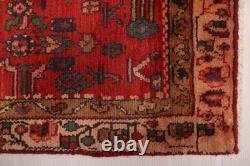 Vintage Hand-knotted Runner Rug 3'5 x 8'7 Traditional Oriental Wool Carpet