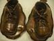 Vintage Handmade Solid Copper Baby Bootie Candlesticks One-of-a Kind