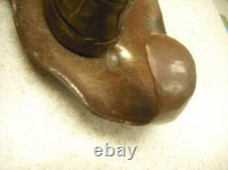 Vintage Handmade Solid Copper Baby Bootie Candlesticks One-of-a kind