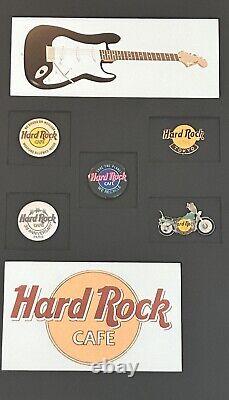 Vintage Hard Rock Cafe Pins Personally Made Framed One Of A Kind