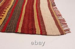 Vintage Kilim Rug 4'11 x 8'8 Traditional Wool Hand Woven Carpet