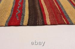 Vintage Kilim Rug 4'11 x 8'8 Traditional Wool Hand Woven Carpet
