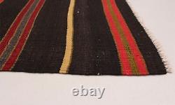 Vintage Kilim Rug 4'3 x 8'2 Traditional Wool Hand Woven Carpet