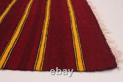Vintage Kilim Rug 5'1 x 7'1 Traditional Wool Hand Woven Carpet