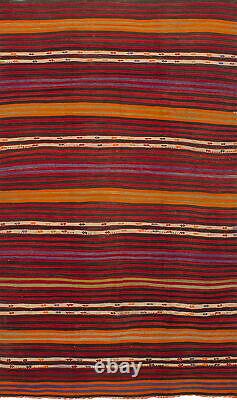 Vintage Kilim Rug 6'2 x 10'6 Traditional Wool Hand Woven Carpet