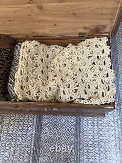 Vintage MAINE crochet bedspread handmade wool from Maine sheep. One of a Kind