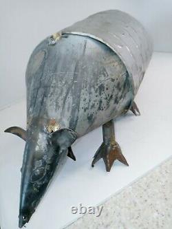 Vintage Metal Folk Art Armadillo Welding Handmade Shop Art One of a Kind