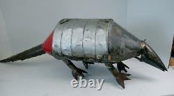 Vintage Metal Folk Art Armadillo Welding Handmade Shop Art One of a Kind