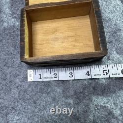 Vintage Mexican Wood Box Chico By Pintado A Mano Carved Folk Art One of a Kind