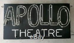 Vintage NEON SIGN APOLLO THEATRE Antique RARE! ORIGINAL ONE-OF-A-KIND Theater