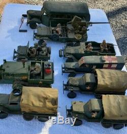 Vintage ONE OF A KIND WWII 1940s US Military Wood Jeep Tank Truck Motor Pool Lot