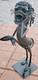 Vintage Ooak Anthropomorphic Singing Lion Assemblage Sculpture Upcycled Art 20'
