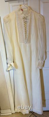 Vintage One of A Kind Unique Handmade Historical Victoria Wedding Dress Withshank