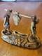 Vintage One Of A Kind Handcarved Olivewood Sculpture Of Joshua & Caleb Holyland
