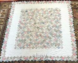 Vintage One of a Kind King Size 92x102 Handmade Patchwork Quilt