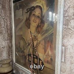 Vintage One of a kind AD poster Gay New Orleans Mardi Gras Home Office ART frame