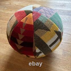 Vintage Pendelton Chimayo Blanket Beach Ball Cushion RARE One Of A Kind