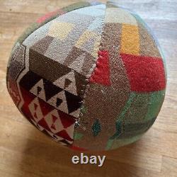 Vintage Pendelton Chimayo Blanket Beach Ball Cushion RARE One Of A Kind