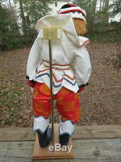 Vintage Pierrot Clown doll on stand 23 figure One-of-a-Kind Very Life-like
