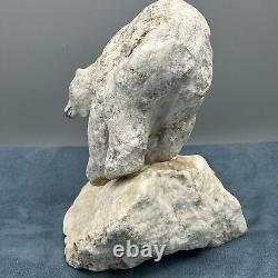 Vintage Polar Bear Sculpture One Of A Kind Stone Signed NG Repay 1995 8