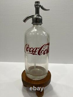 Vintage Pre 1930s COCA COLA Seltzer Bottle On Pureoxia Boston Mass One Of A Kind