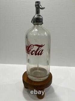 Vintage Pre 1930s COCA COLA Seltzer Bottle On Pureoxia Boston Mass One Of A Kind