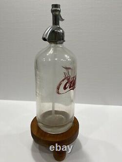 Vintage Pre 1930s COCA COLA Seltzer Bottle On Pureoxia Boston Mass One Of A Kind