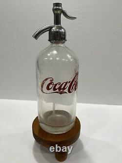 Vintage Pre 1930s COCA COLA Seltzer Bottle On Pureoxia Boston Mass One Of A Kind