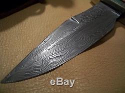 Vintage Randall Prototype Damascus Knife With Sheath, One of a Kind! 1990-1991