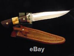 Vintage Rare One Of A Kind Norman P. Bardsley Custom Fighting Knife And Sheath