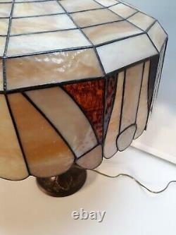 Vintage Stained Glass Amber PHALLIC Table Lamp One Of A Kind! Perfect Condition